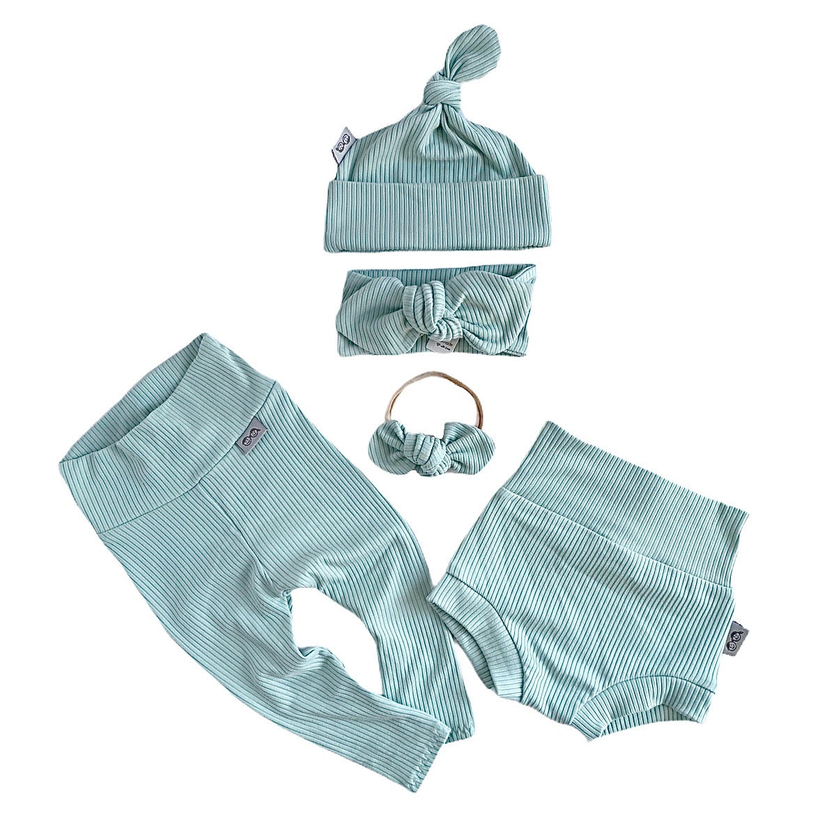 Mint Rib Leggings and/or Knot Beanie Hat