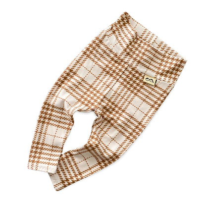 Neutral Plaid Leggings and/or Headbands