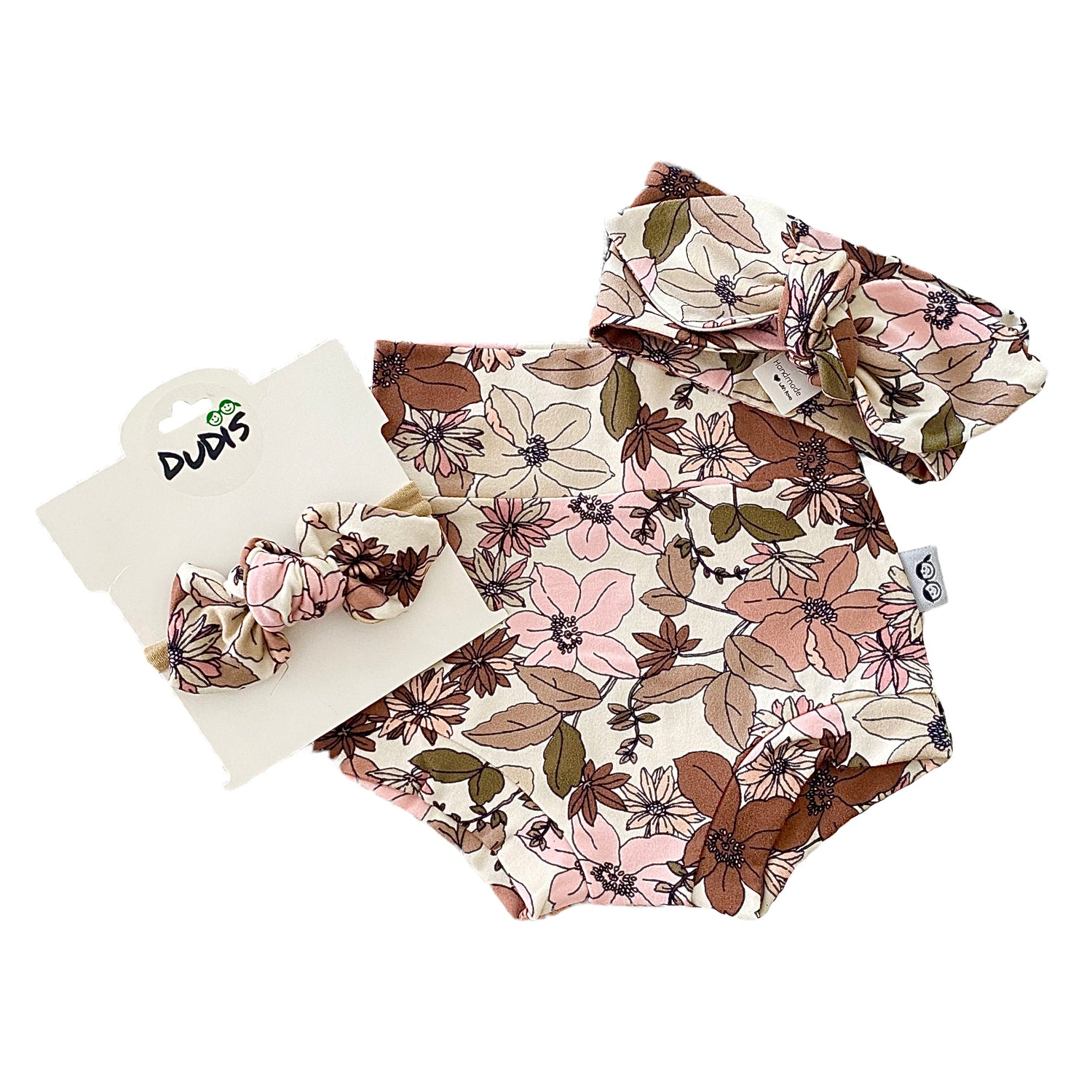 Nude Boho Florals Bummies and/or Headbands