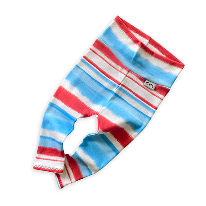 Patriotic Tie Dye Stripes Leggings