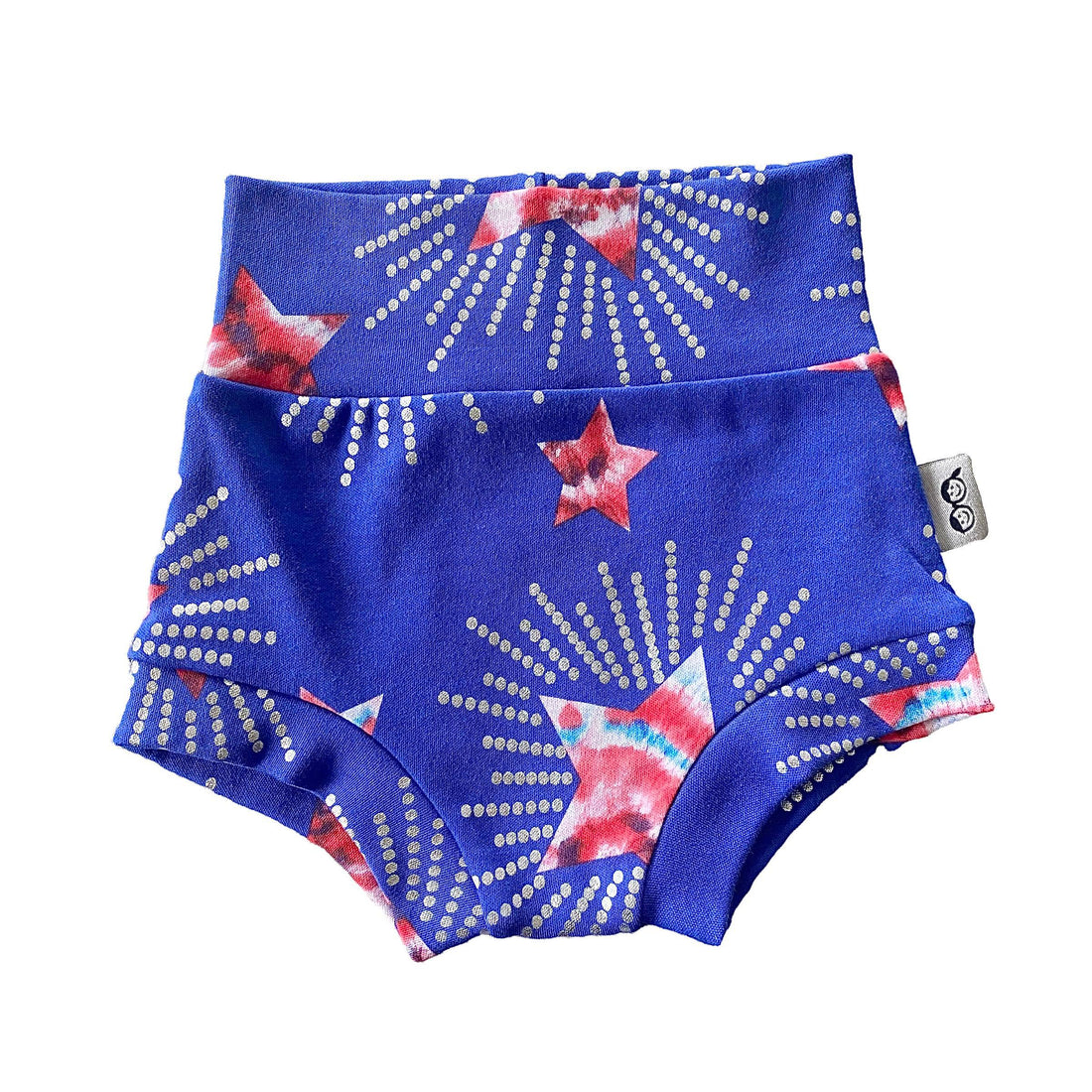 Patriotic Tie Dye Star on Blue Bummies