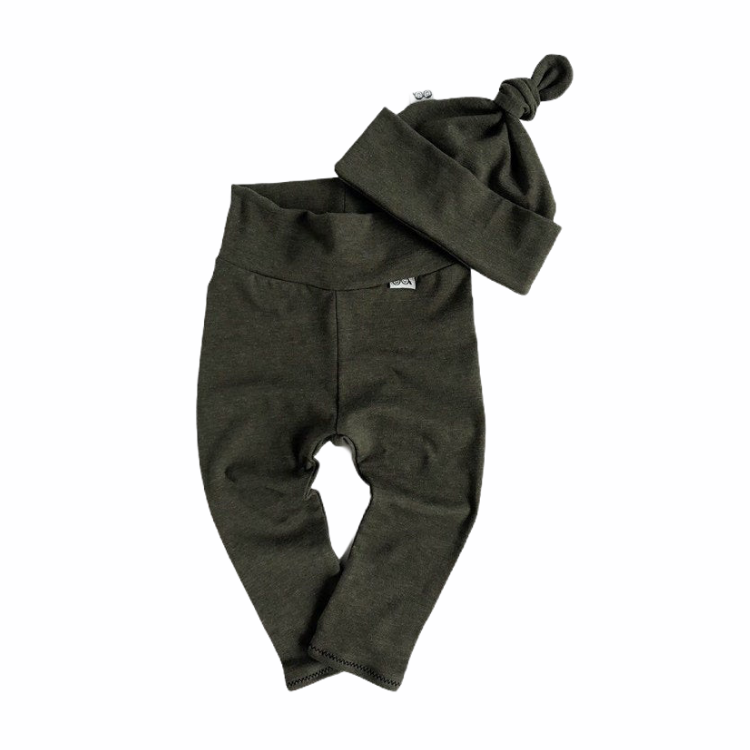 Olive Leggings and/or Beanie Knot Hat
