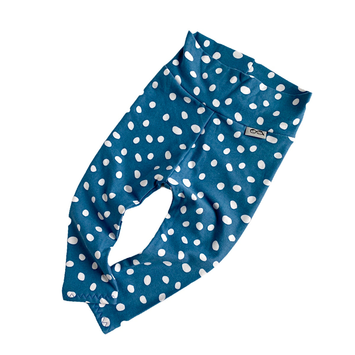 Blue White Abstract Dots Leggings and/or Headbands