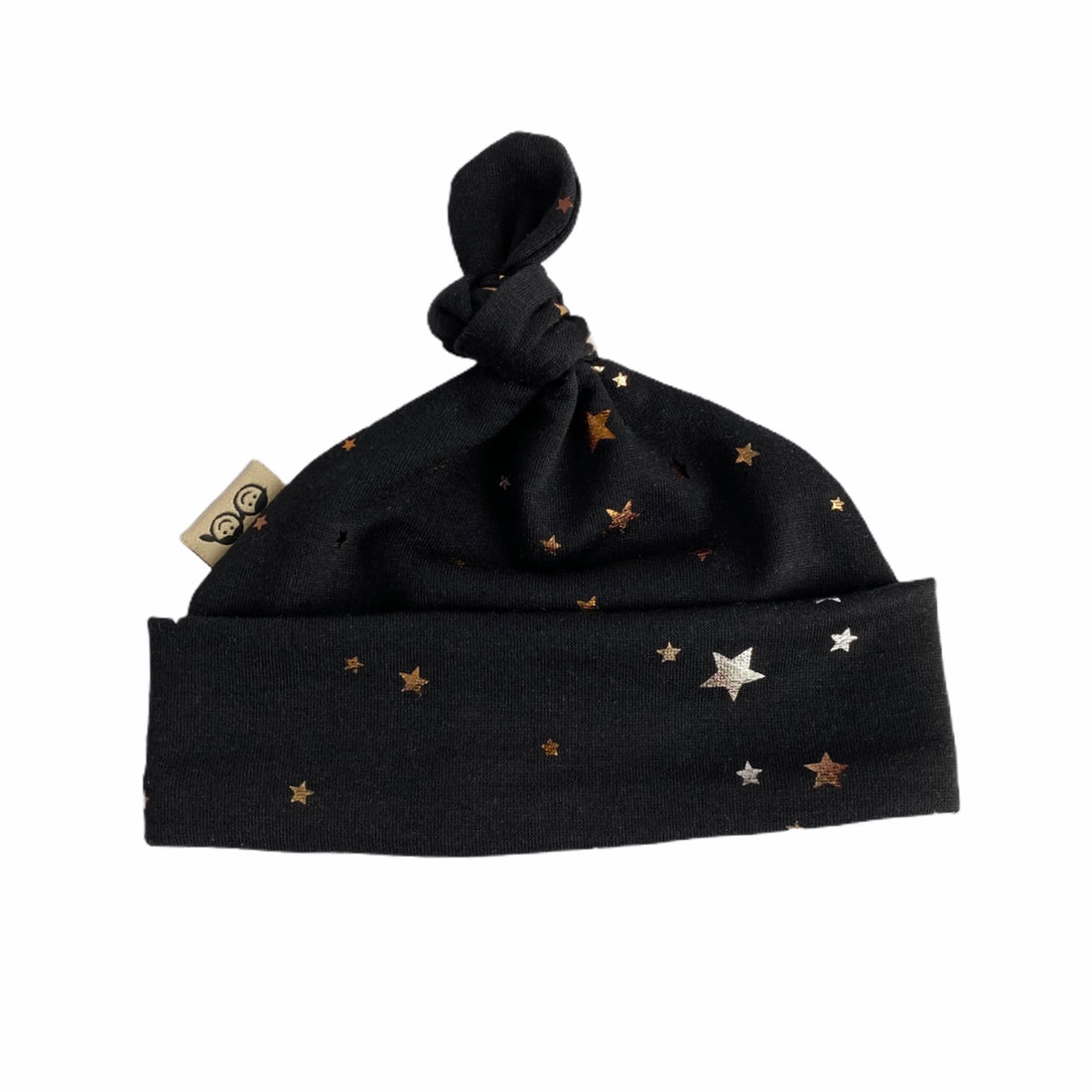 Foil Stars on Black Leggings and/or Knot Beanie Hat