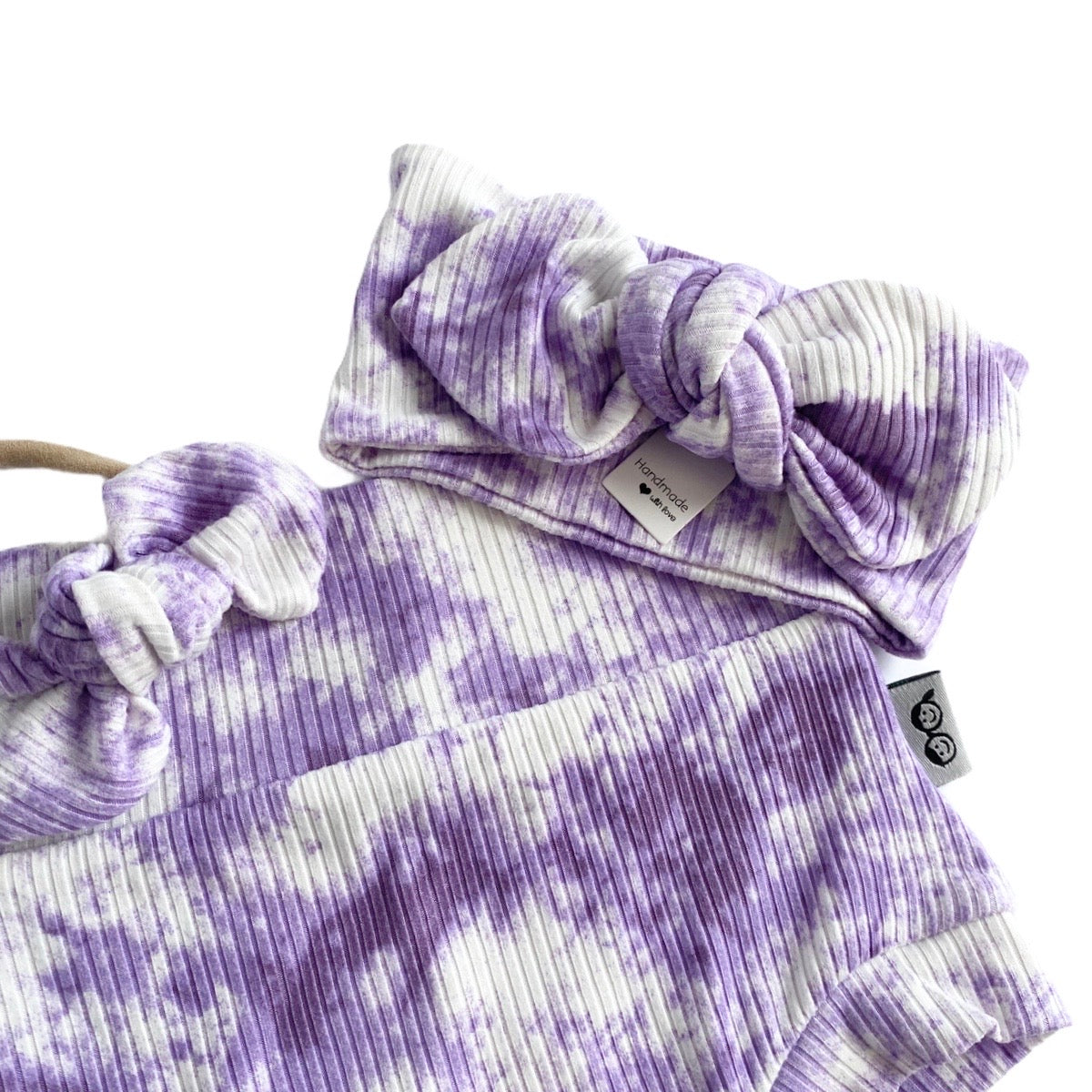 Purple Tie Dye Rib Bummies and/or Headbands