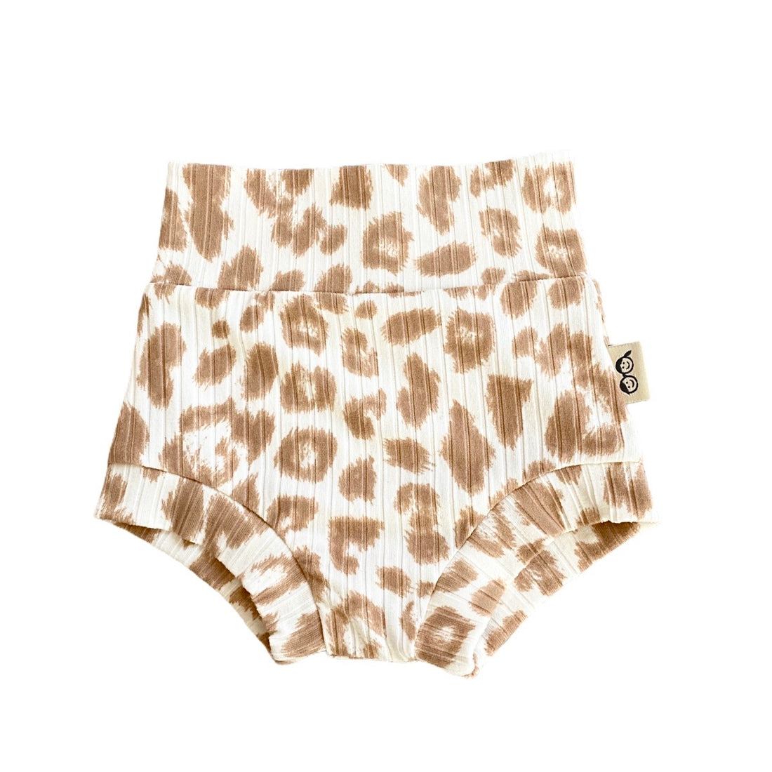 Taupe Cream Leopard Ribbed Bummies
