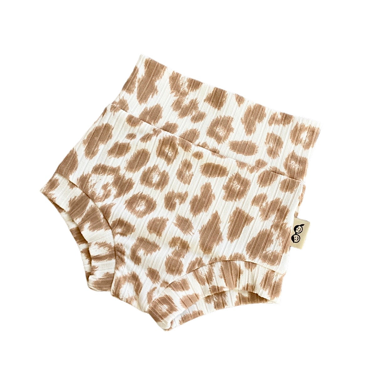 Taupe Cream Leopard Ribbed Bummies
