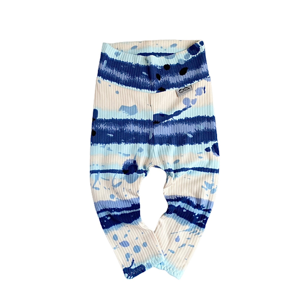 Blue Abstract Striped Rib Leggings and/or Headbands