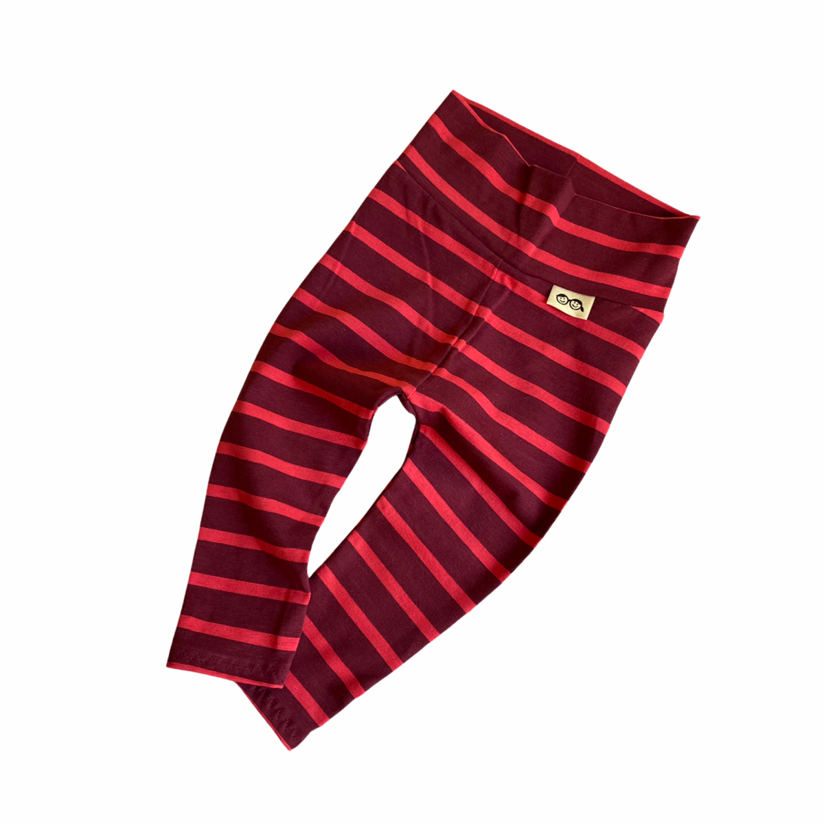 Striped Burgundy Red Leggings and/or Headbands