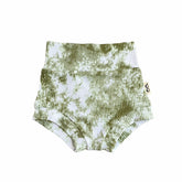 Olive Green Tie Dye Ribbed Bummies
