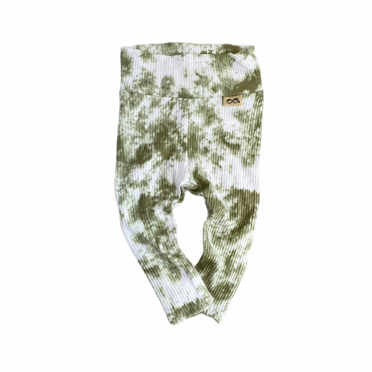 Olive Green Tie Dye Rib Leggings and/or Knot Beanie