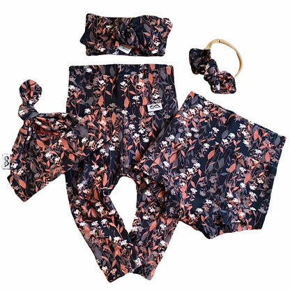 Autumn Leaf Floral Leggings and/or Knot Beanie