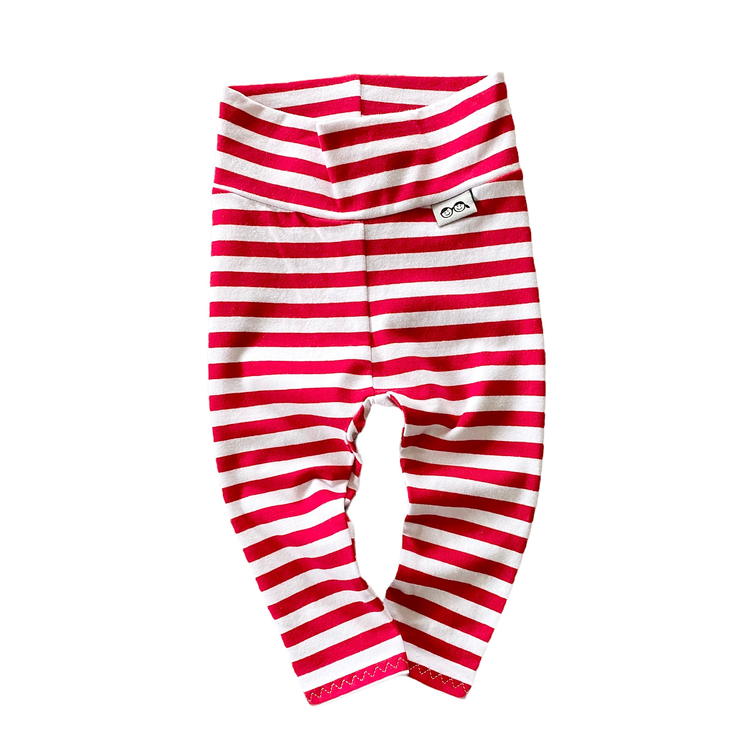 Red and White Stripes Christmas Leggings
