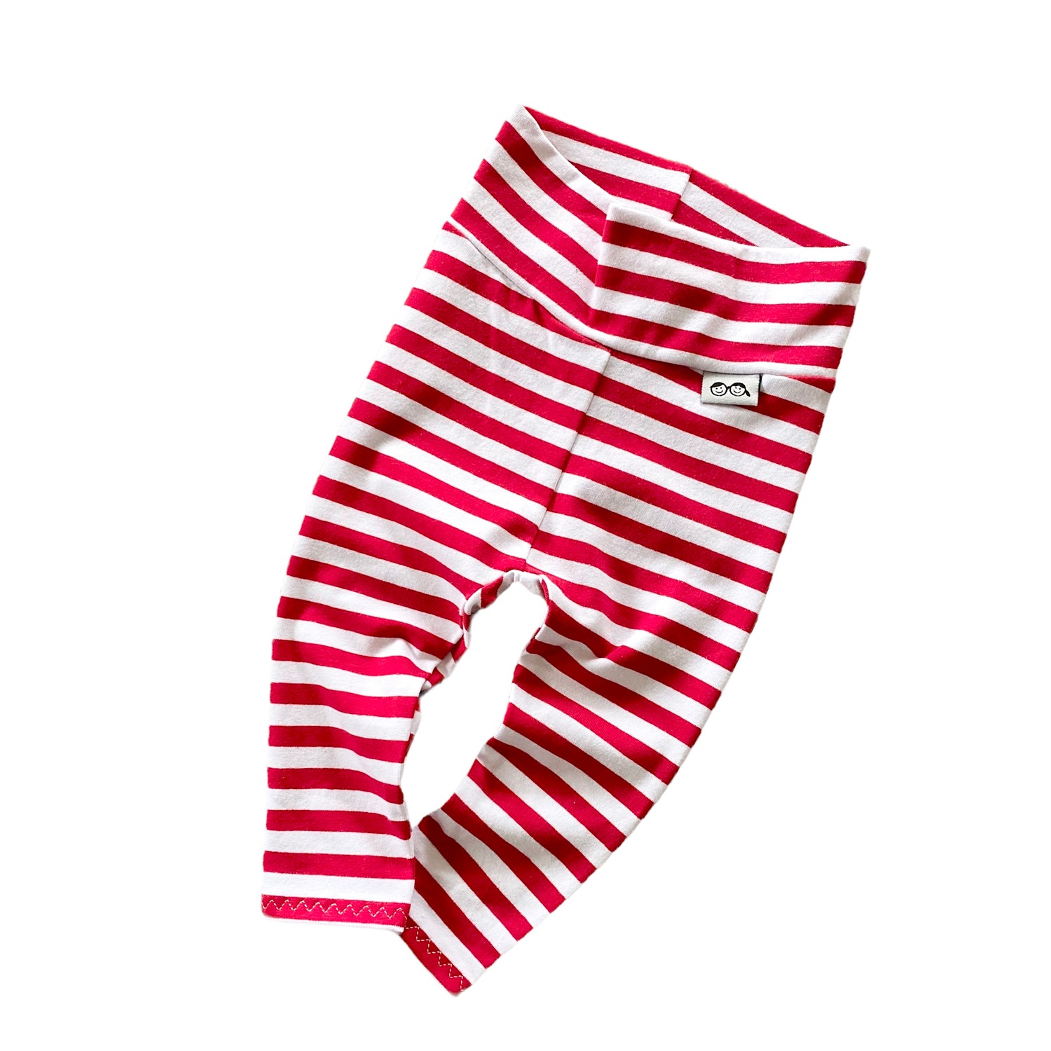 Red and White Stripes Christmas Leggings