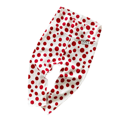 White red Polka Dots Leggings