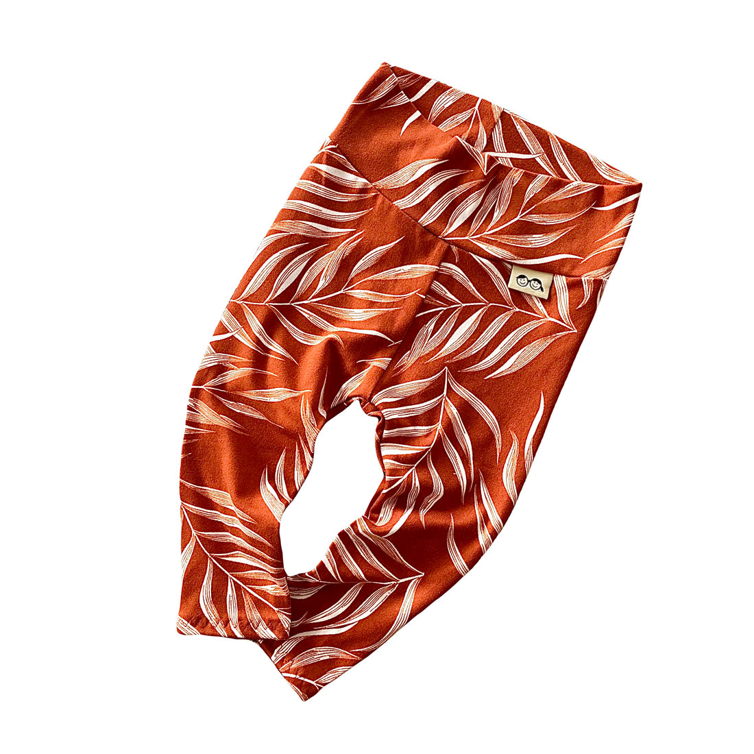 Burnt Orange Pampas Leaves Leggings