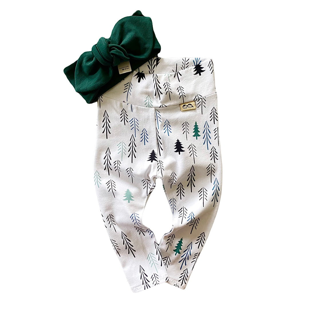 Loblolly Pine Mix and Match Christmas Leggings with Green Headband