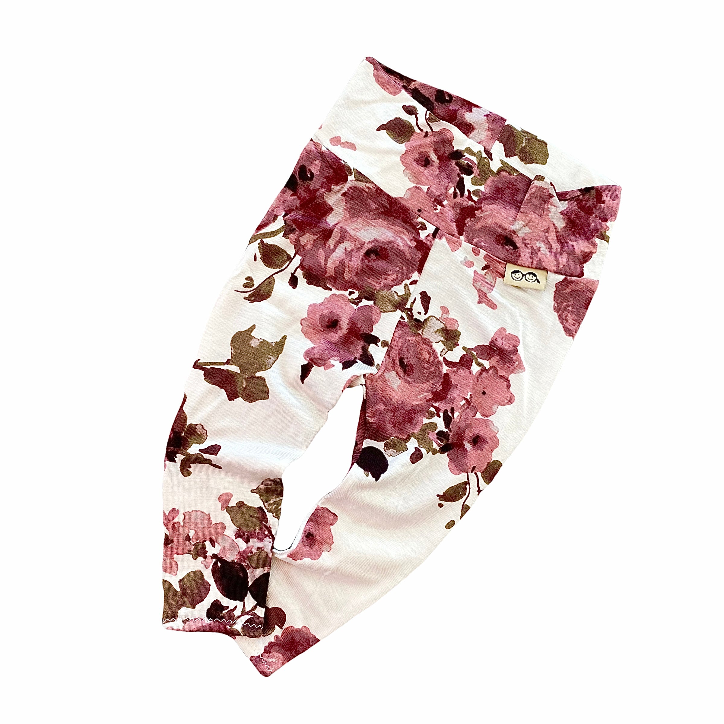 Vintage Florals on White Leggings and/or Headbands