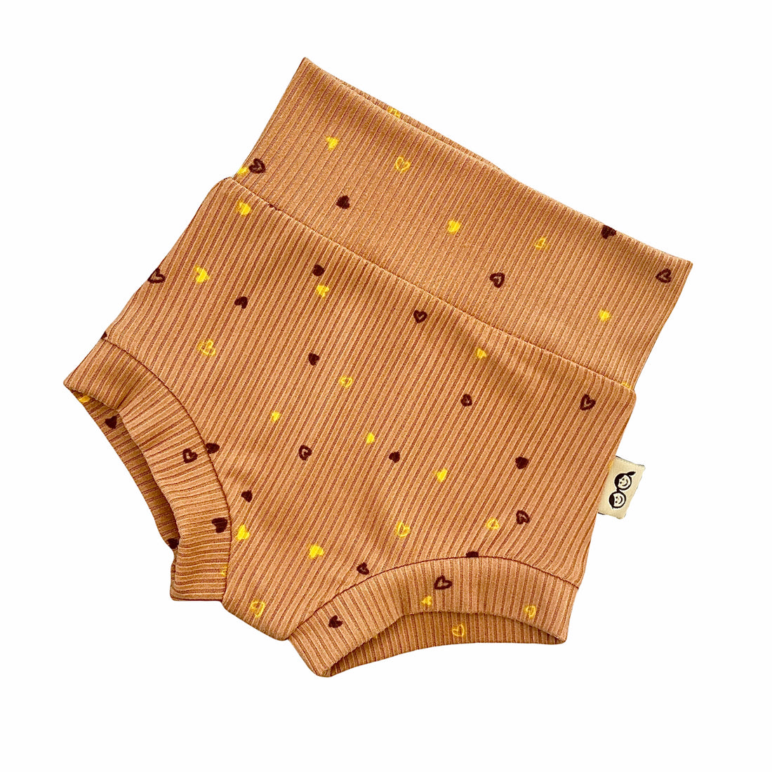 Dainty Hearts on Camel Rib Bummies