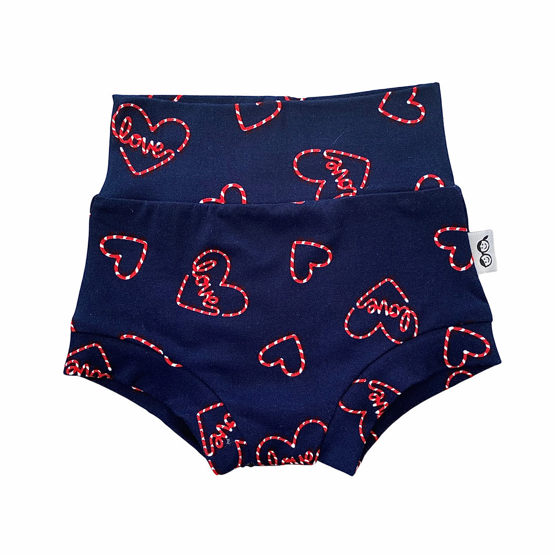 Love Hearts on Blue Bummies