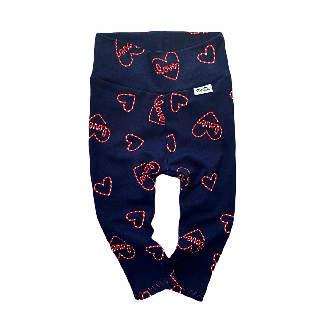 Love Hearts on Blue Leggings