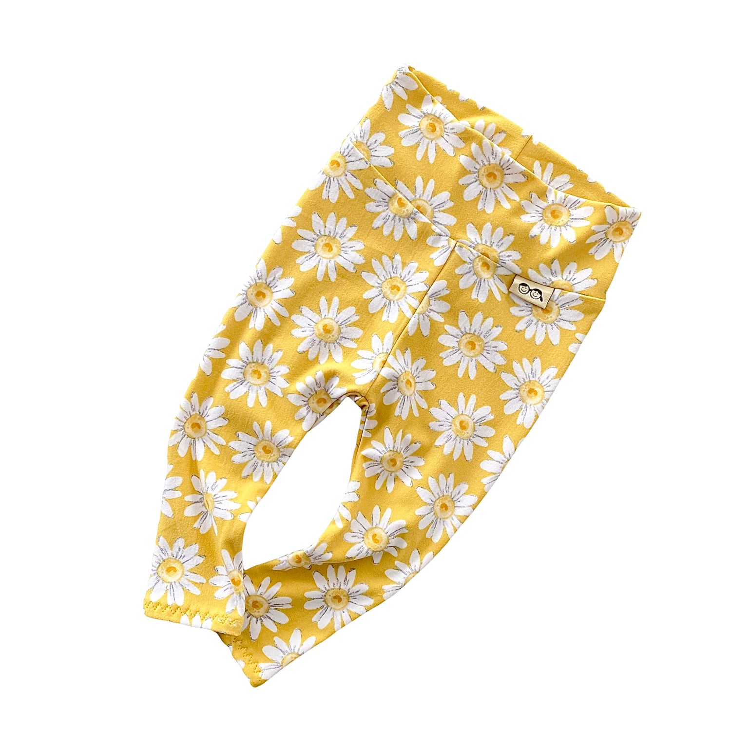 Spring Daisies on Yellow Leggings and/or Headbands