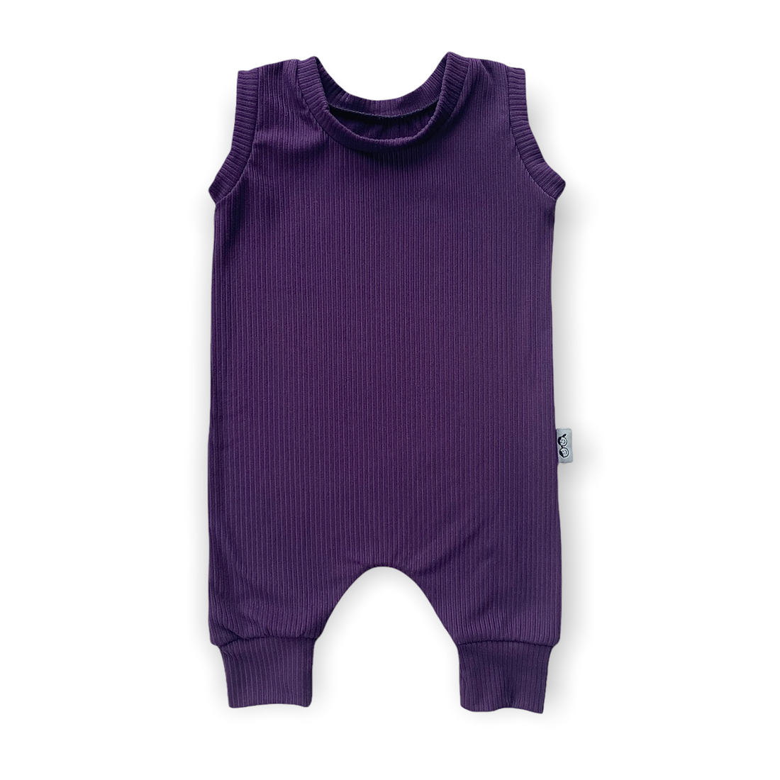 Purple Rib Harem Romper