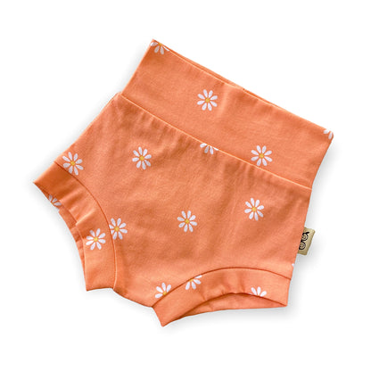 Daisies on Peach Bummies and/or Headbands