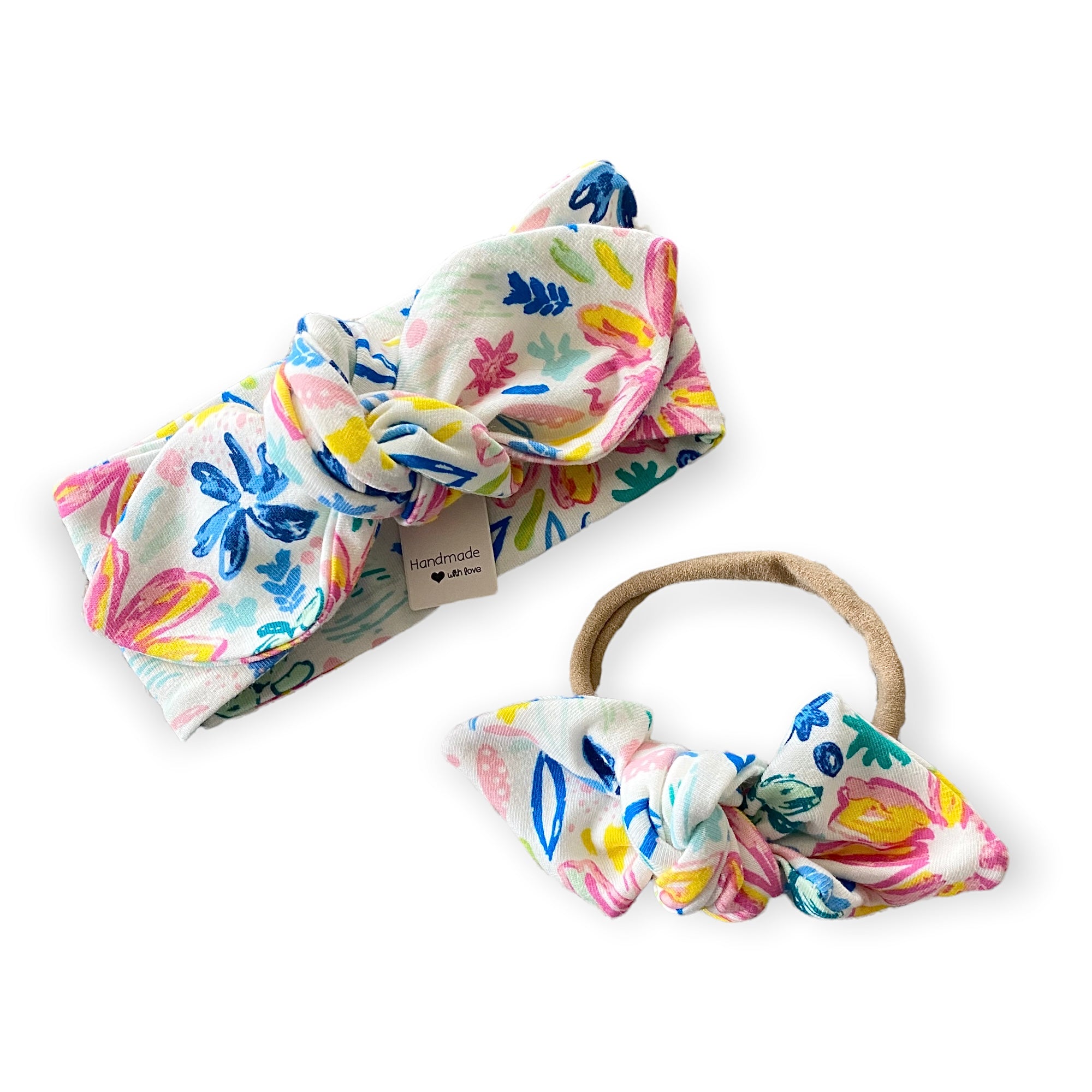 Colorful Flower Art Bummies and/or Headbands