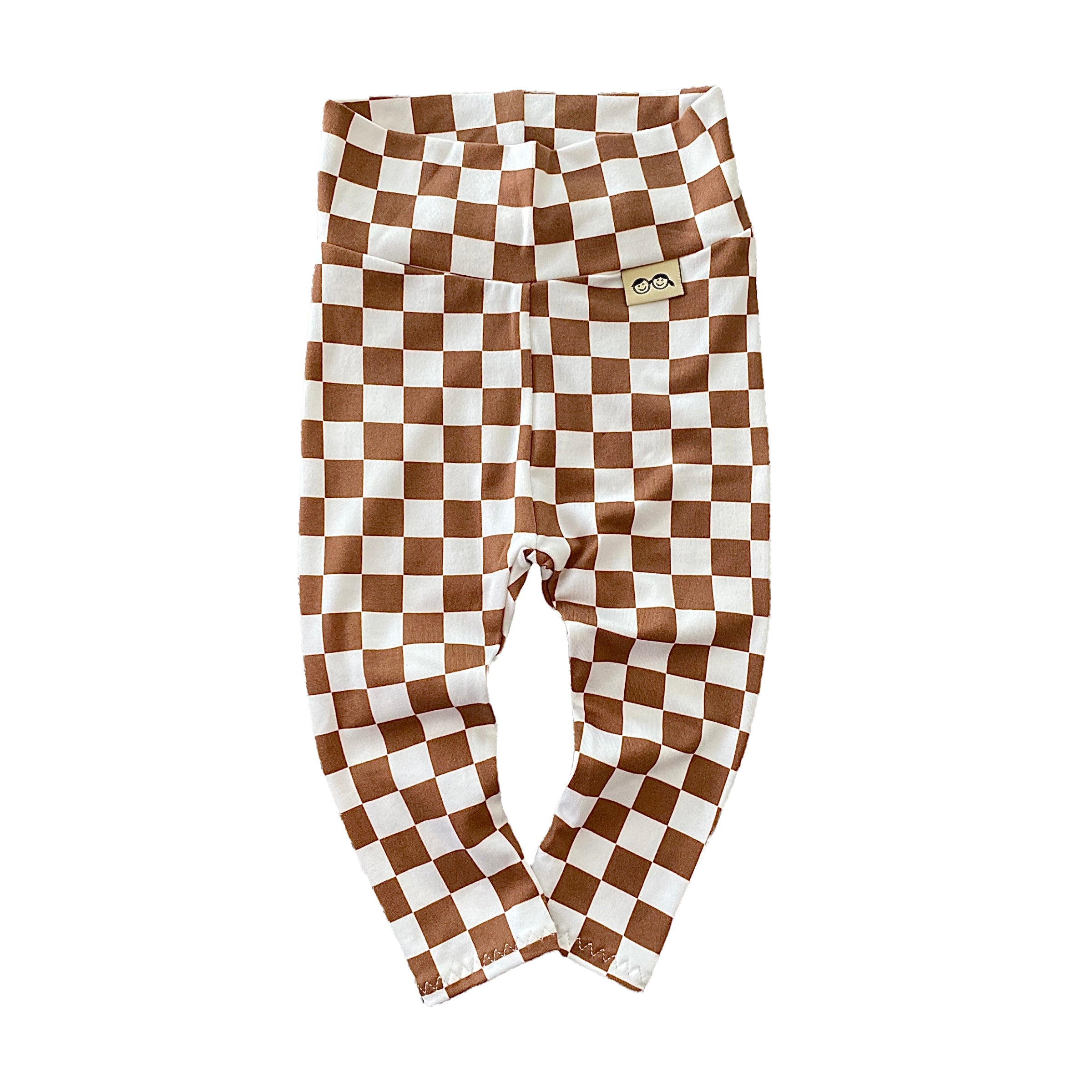 Brown Retro Checkered Leggings and/or Headbands