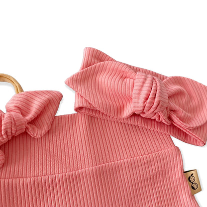 Pink Ribbed Bummies and/or Headbands