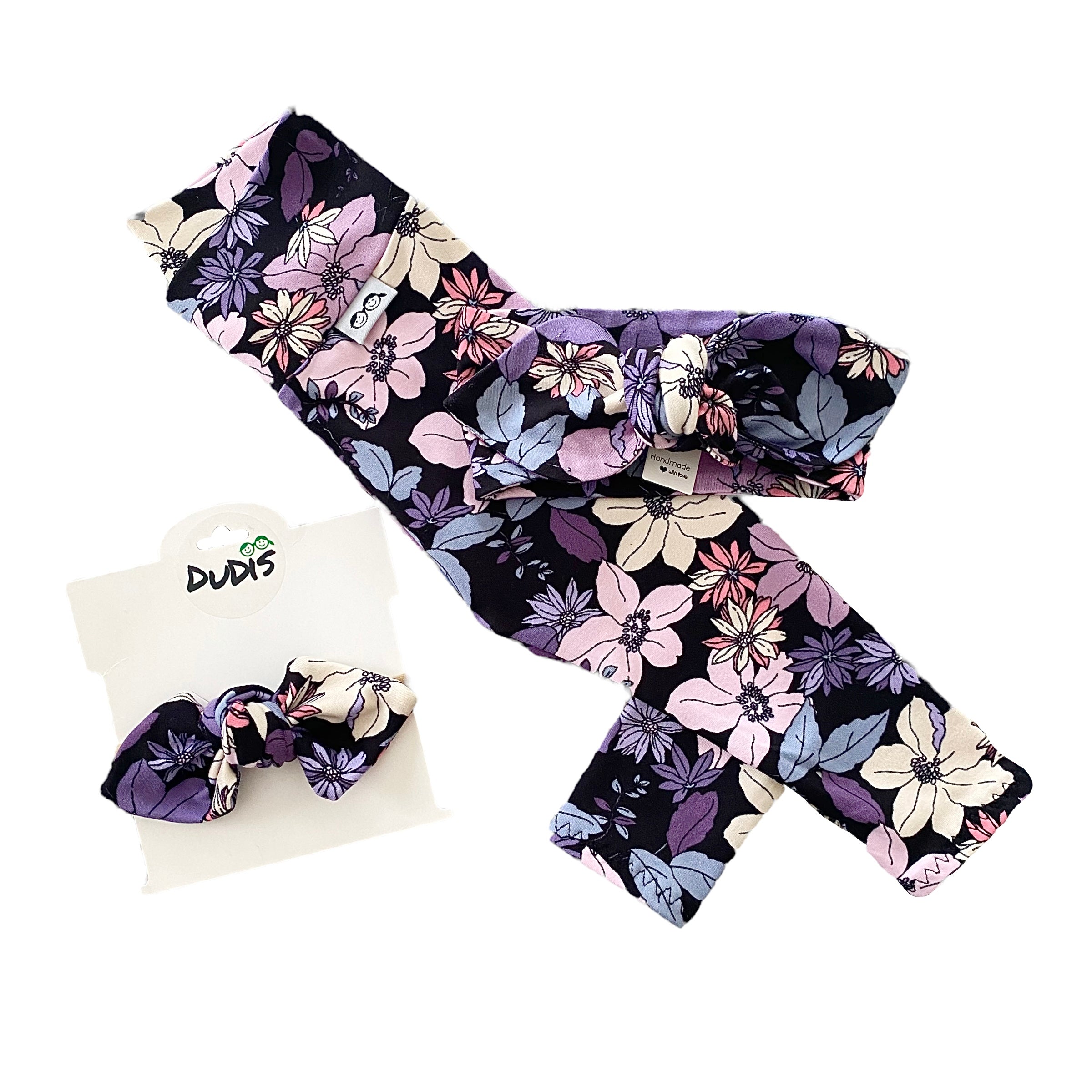 Purple Florals Leggings and/or Headbands