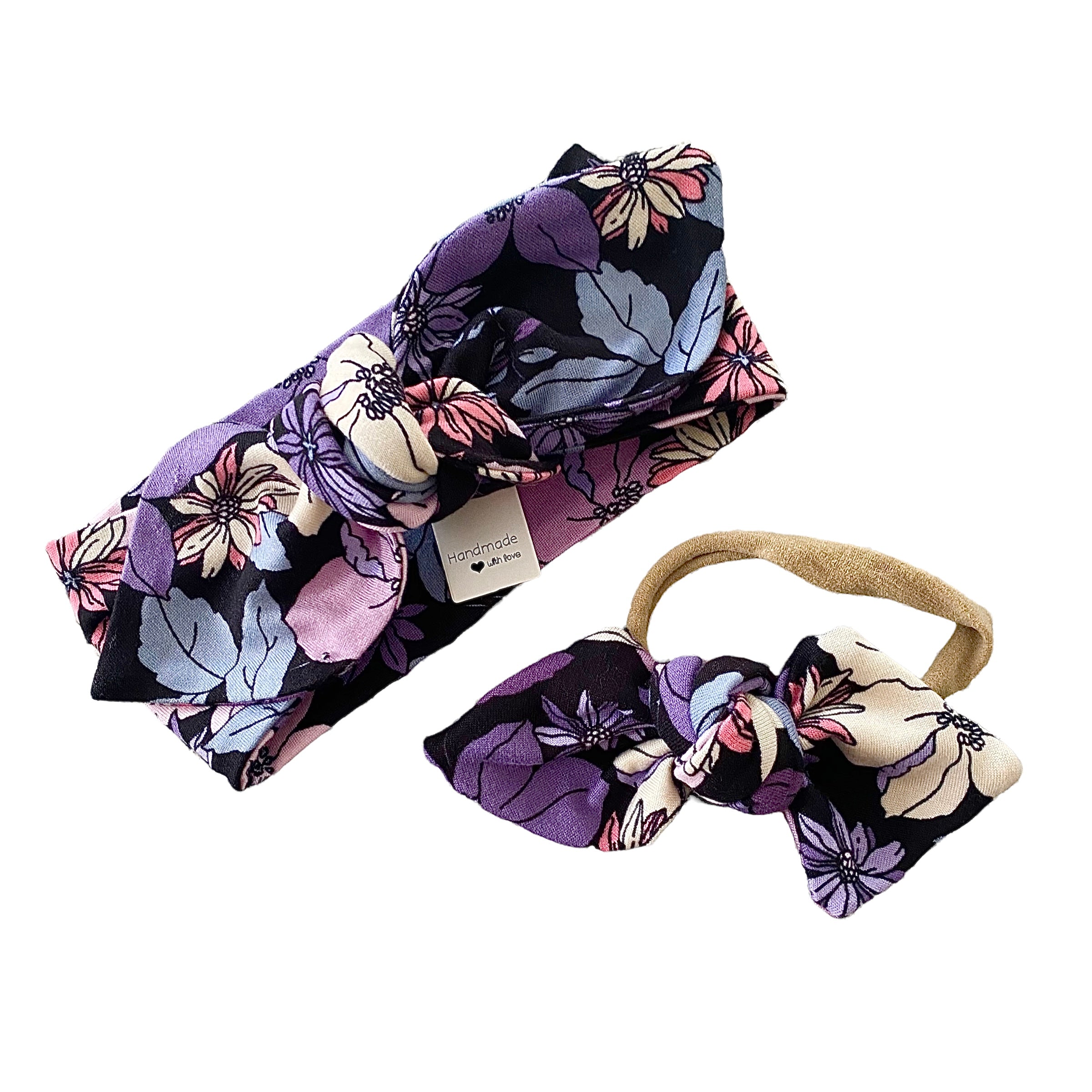 Purple Florals Leggings and/or Headbands