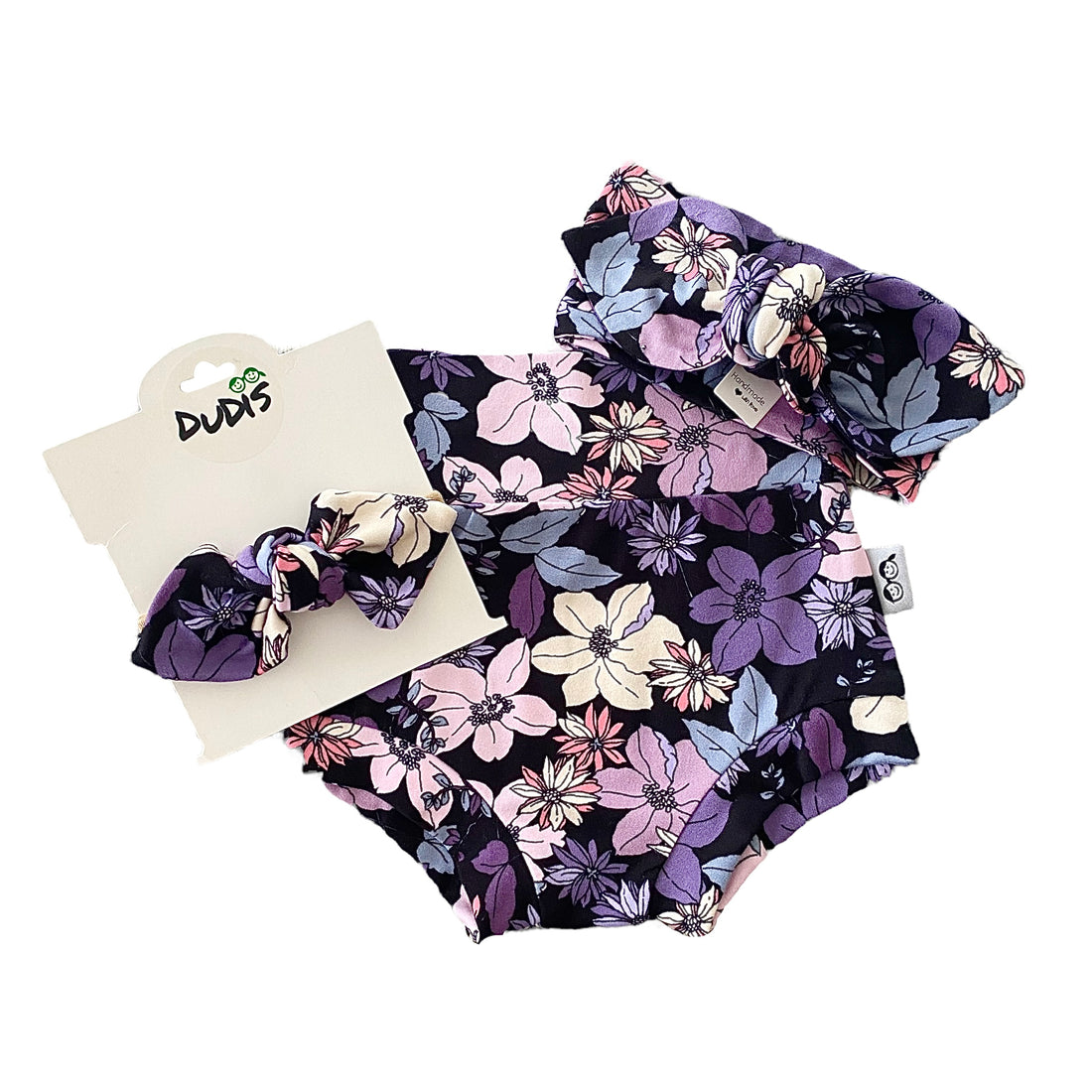 Purple Florals Bummies and/or Headbands