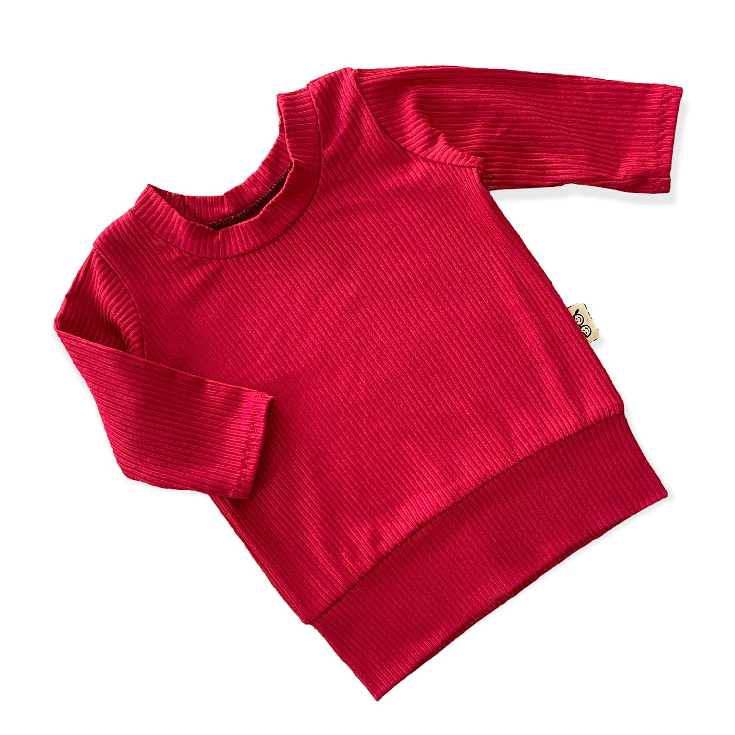 Red Ribbed Lounge Top