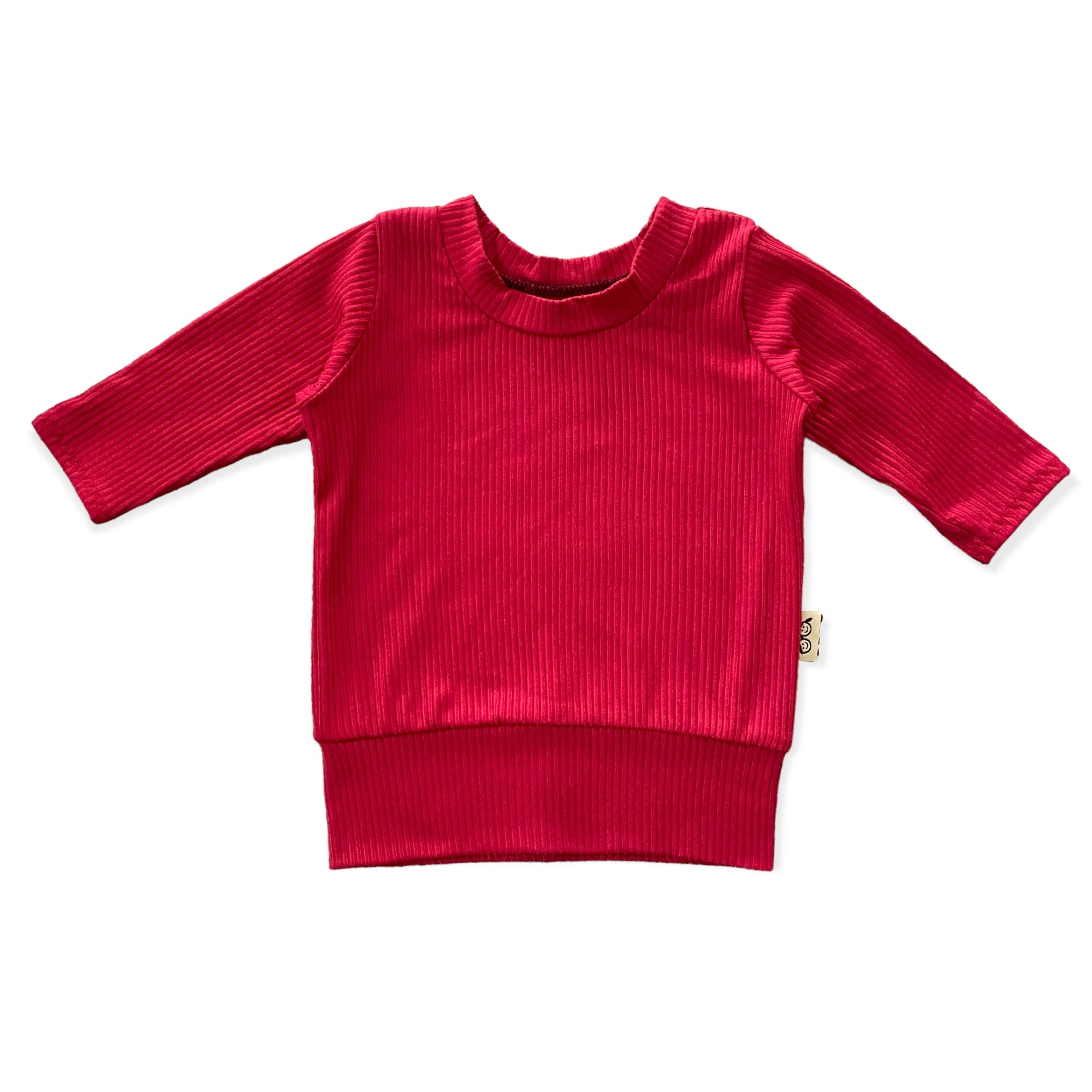 Red Ribbed Lounge Top