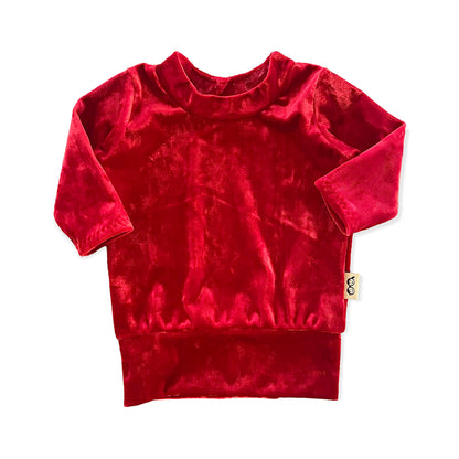 Red Velvet Lounge Top