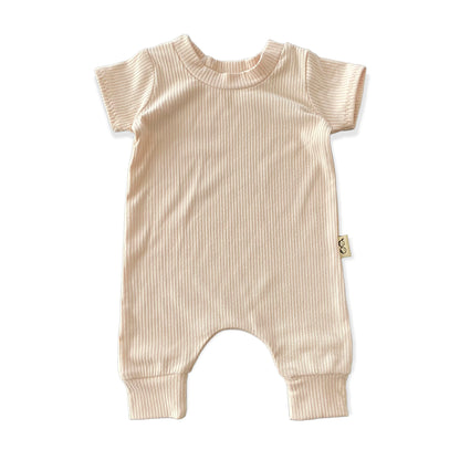 Sand Ribbed Harem Romper