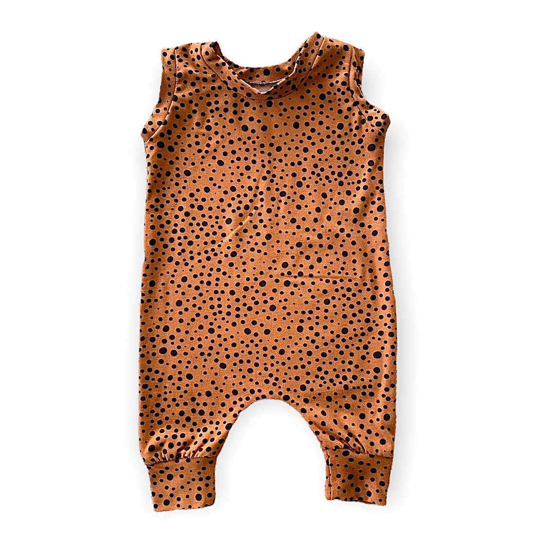 Tan Abstract Harem Romper