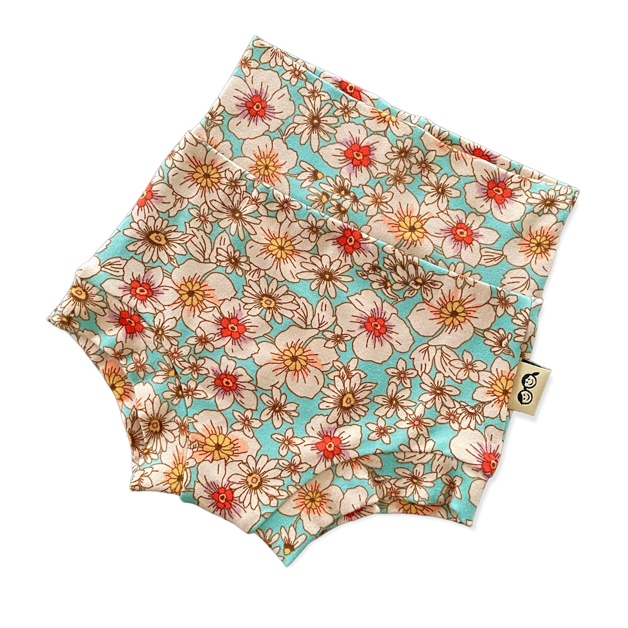 Vintage Flower on Mint Bummies