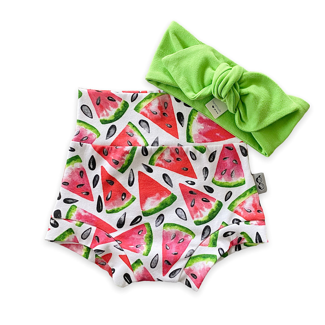 Watermelon Mix and Match Bummies and Lime Green Headband
