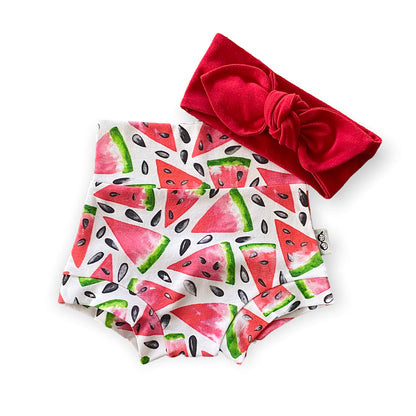 Watermelon Mix and Match Bummies with Red Headband