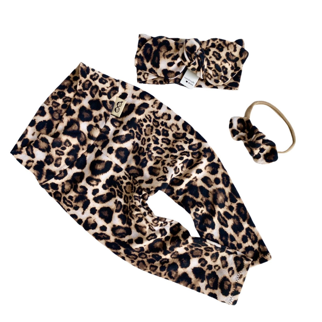 Tan Black Leopard Spot Leggings and/or Headbands