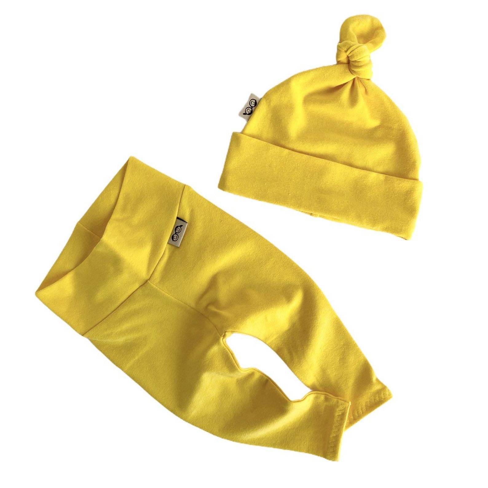 Yellow Leggings and/or Beanie Knot Hat