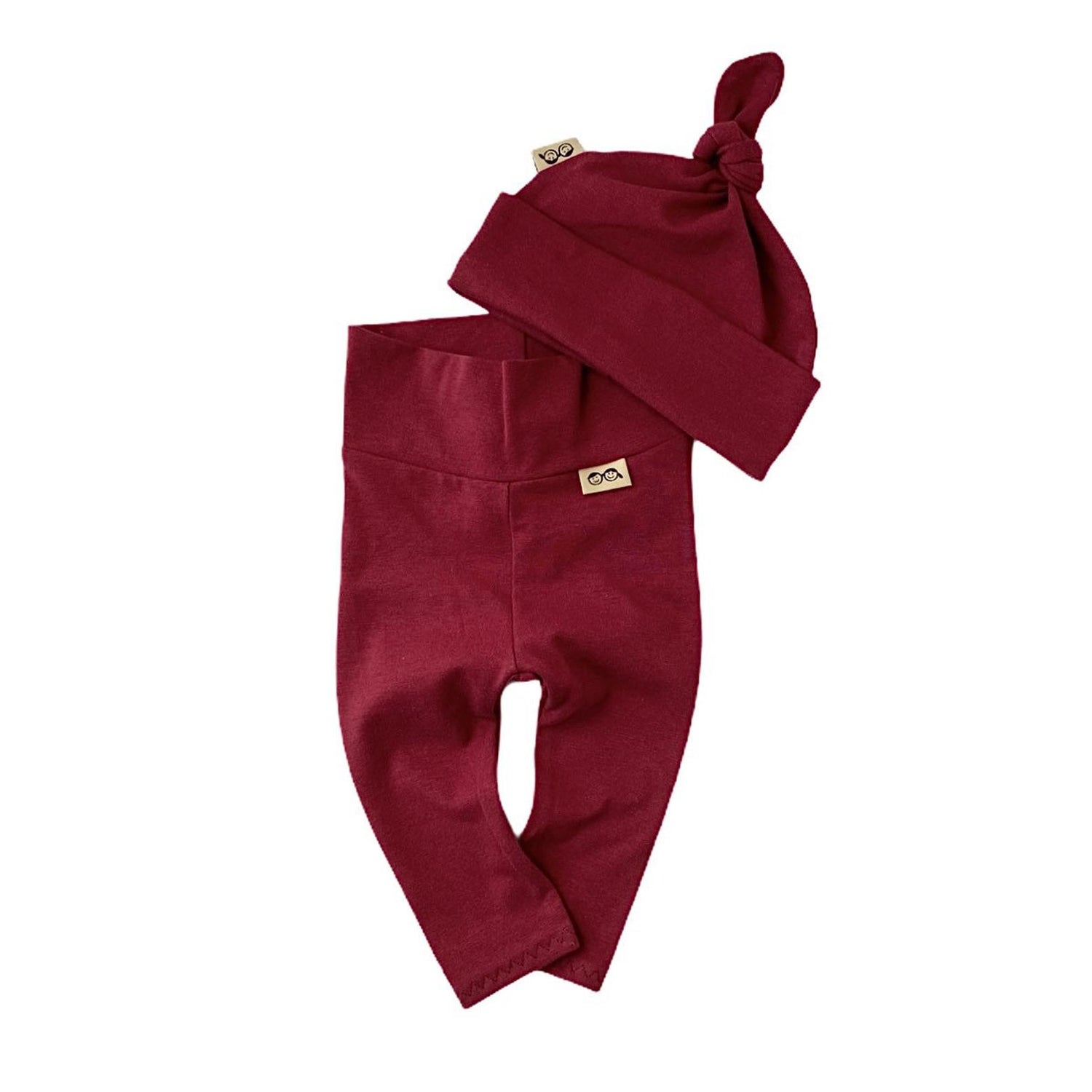 Burgundy Leggings and/or Beanie Knot Hat