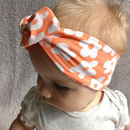 Peach Windy Floral Leggings and/or Headbands
