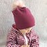 Heather Burgundy Faux Fur Pom Pom Hat
