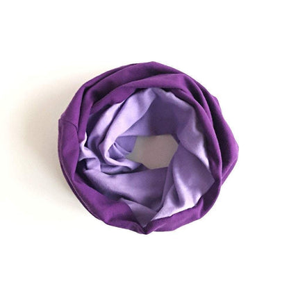 Purple Faux Fur Pom Pom Hat and Infinity Scarf