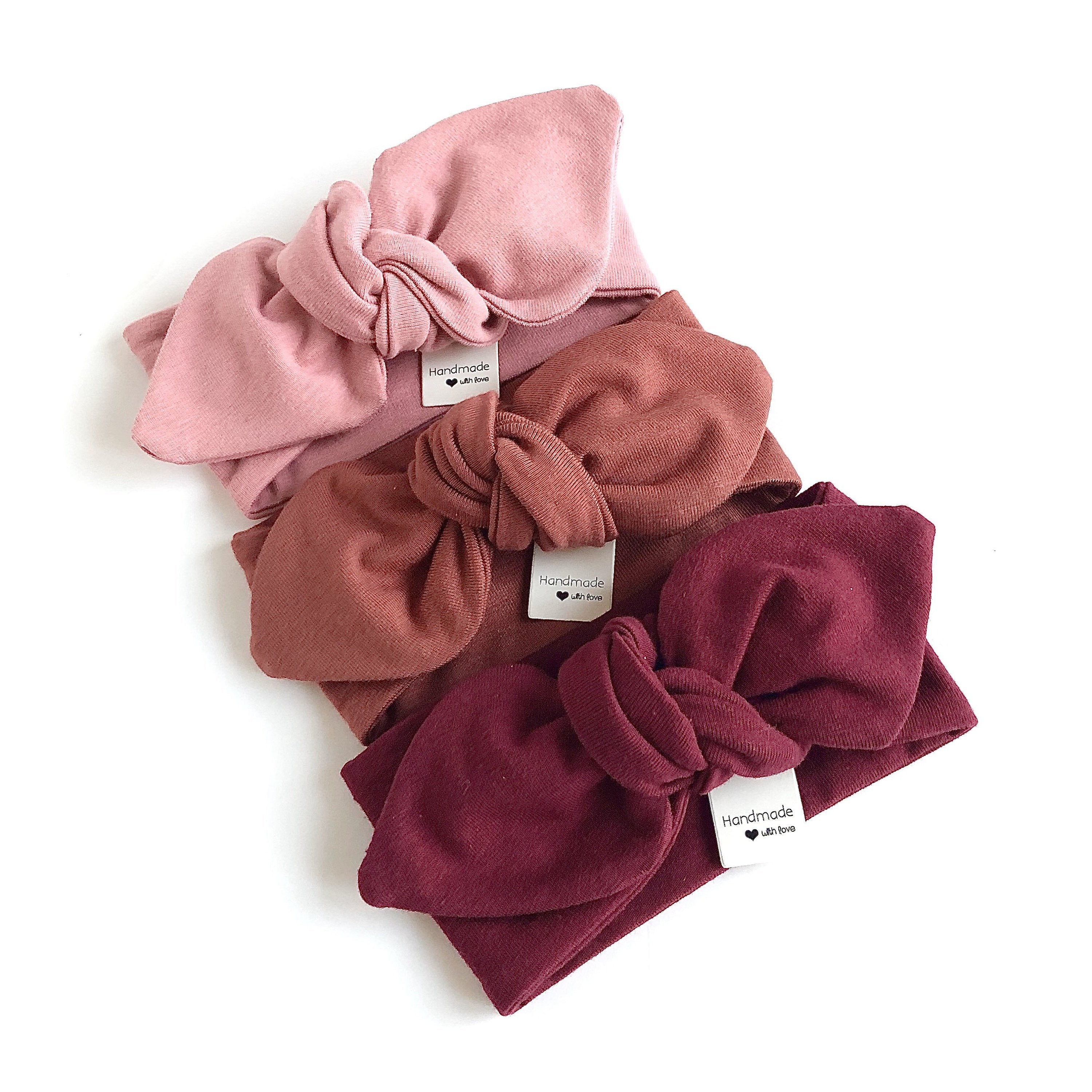 Rose, Marsala, Burgundy - Top Knot Headbands