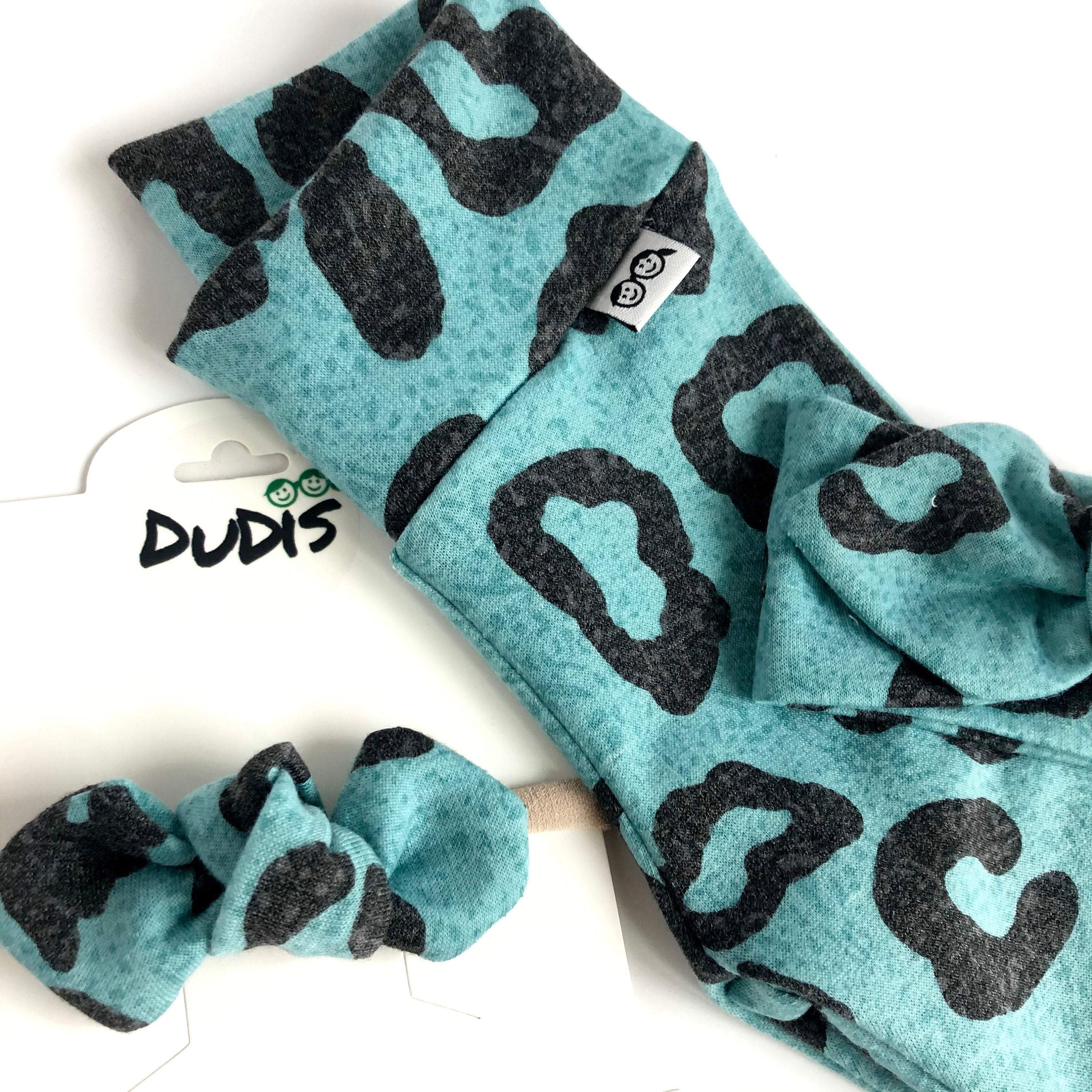Teal Leopard Leggings and/or Headbands